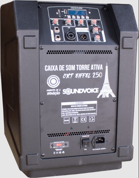 CAIXA DE SOM TORRE ATIVA SOUNDVOICE EIFFEL 250 Dat Som Instrumentos Musicais